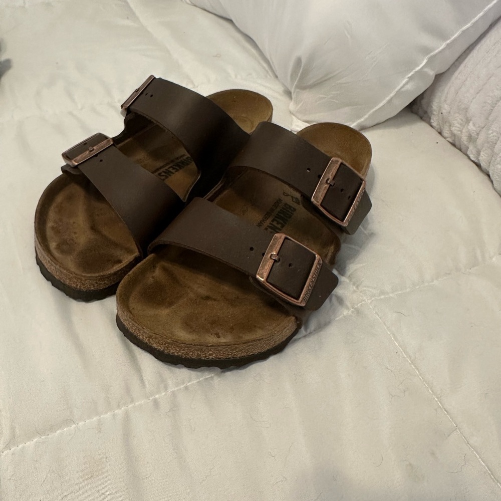 Birkenstock Brown Two-Strap Sandals